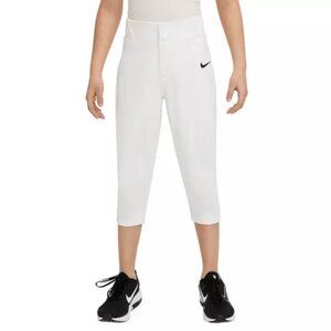 NEW Nike Boys Vapor Select High Baseball Pants White/Black Medium